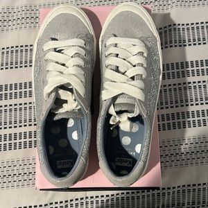 Keds X Kate Spade silver shoes